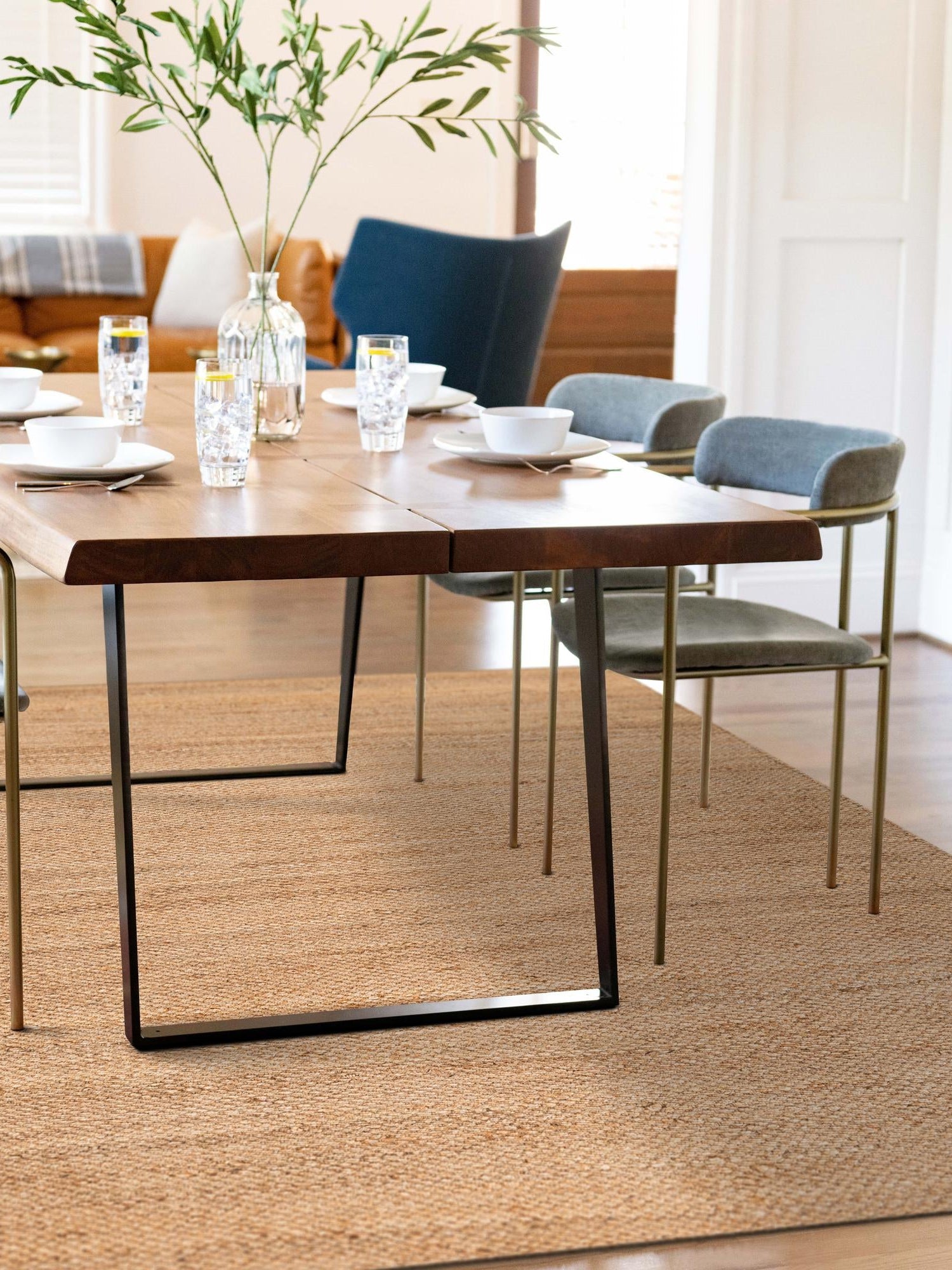 Natural 5' 1 x 8' Chunky Jute Rectangle Area Rug 100% All Natural Jute Sustainable Eco-Friendly Carpet Mat for Natural Interior Design Homes for Sale at Rug Engine