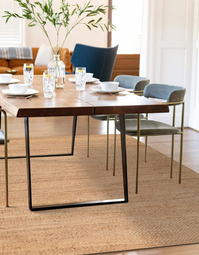 Natural 6' 1 x 9' Chunky Jute Rectangle Rug