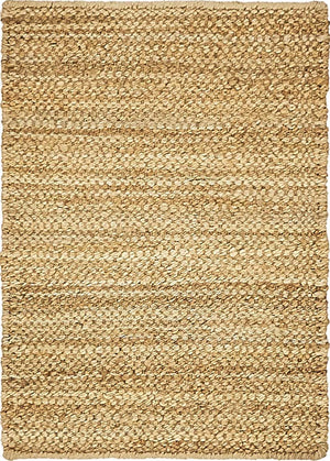 Natural 2' x 3' 1 Chunky Jute Rectangle Area Rug 100% All Natural Jute Sustainable Eco-Friendly Carpet Mat for Natural Interior Design Homes for Sale at Rug Engine