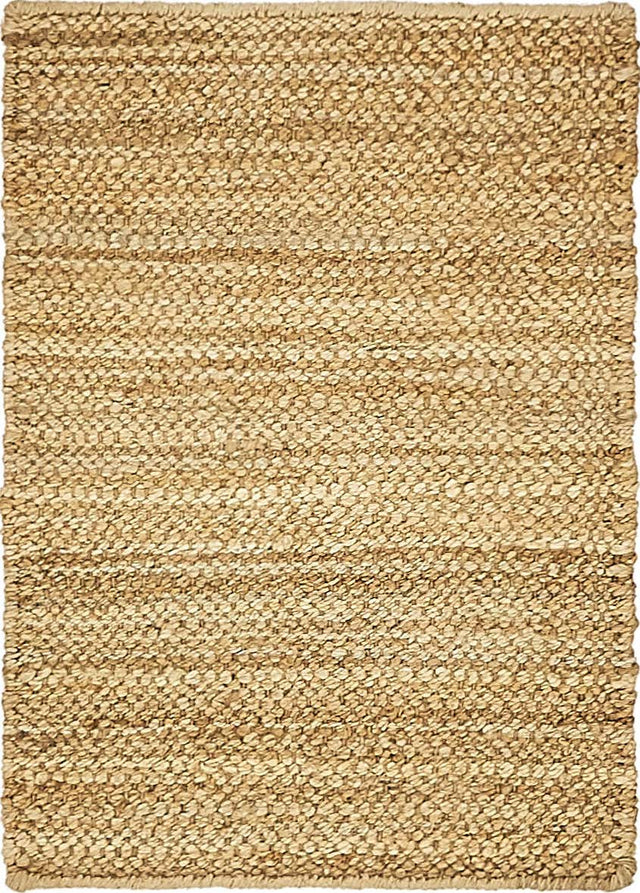 Natural 2' x 3' 1 Chunky Jute Rectangle Area Rug 100% All Natural Jute Sustainable Eco-Friendly Carpet Mat for Natural Interior Design Homes for Sale at Rug Engine