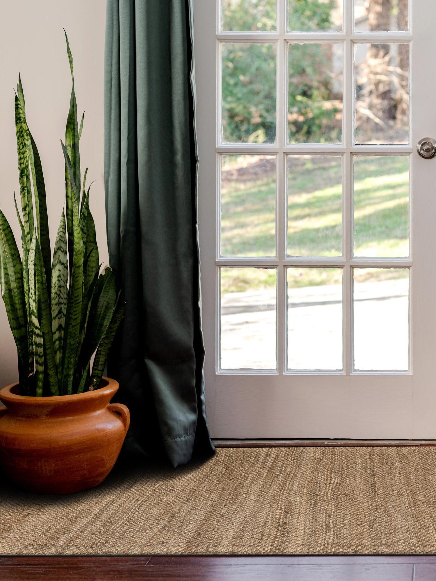 Natural 2' x 8' Chunky Jute Runner Area Rug 100% All Natural Jute Sustainable Eco-Friendly Carpet Mat for Natural Interior Design Homes for Sale at Rug Engine