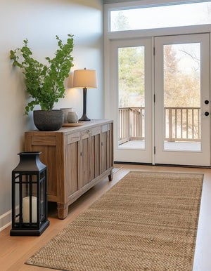 Natural 2' 7 x 10' Chunky Jute Runner Area Rug 100% All Natural Jute Sustainable Eco-Friendly Carpet Mat for Natural Interior Design Homes for Sale at Rug Engine