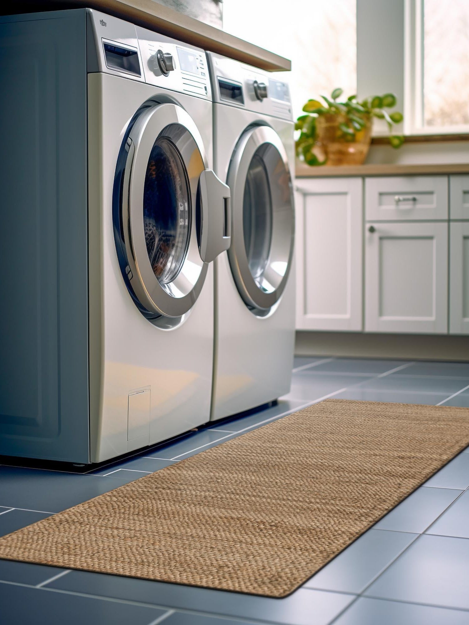 Natural 2' 7 x 12' Chunky Jute Runner Area Rug 100% All Natural Jute Sustainable Eco-Friendly Carpet Mat for Natural Interior Design Homes for Sale at Rug Engine