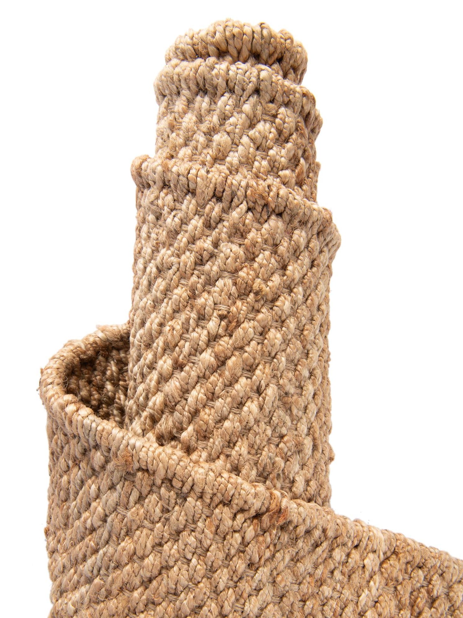 Natural 2' 7 x 12' Chunky Jute Runner Area Rug 100% All Natural Jute Sustainable Eco-Friendly Carpet Mat for Natural Interior Design Homes for Sale at Rug Engine