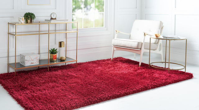 Lipstick 4' 1 x 6' 1 Marilyn Monroe Opulence Shag Rectangle Area Rug Thick Soft Touch Fluffy & Plush Shaggy Pile