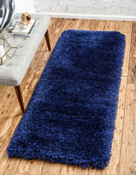Aegean Blue 2' x 6' 1 Marilyn Monroe Opulence Shag Runner Area Rug Thick Soft Touch Fluffy & Plush Shaggy Pile