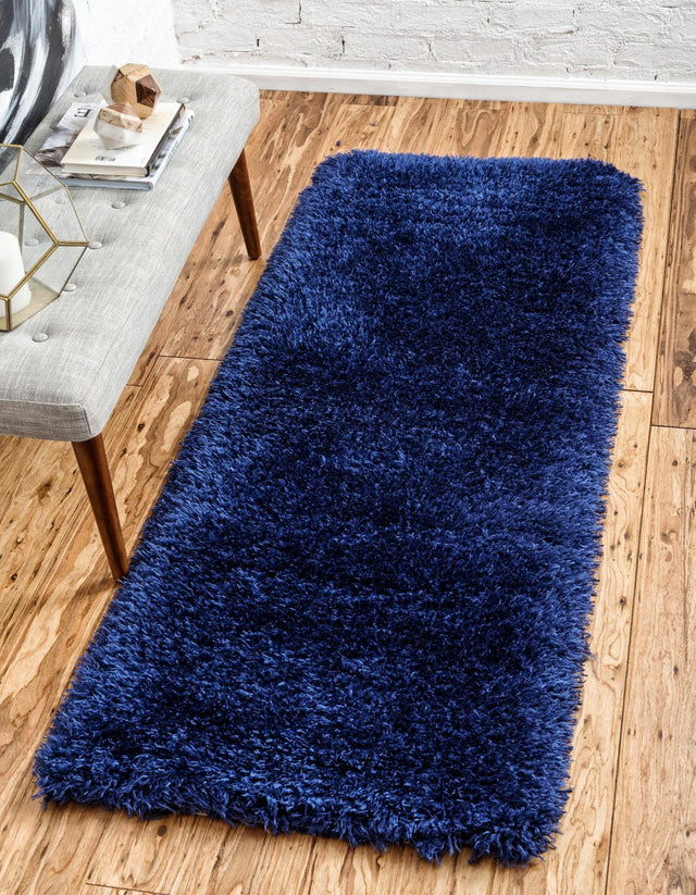 Aegean Blue 2' x 6' 1 Marilyn Monroe Opulence Shag Runner Area Rug Thick Soft Touch Fluffy & Plush Shaggy Pile
