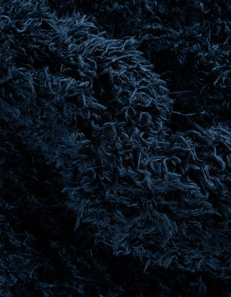 Aegean Blue 8' x 10' Marilyn Monroe Opulence Shag Rectangle Area Rug Thick Soft Touch Fluffy & Plush Shaggy Pile 100% Polyester Carpet for Living, Dining, Bedroom, Office for Sale at Rug Engine