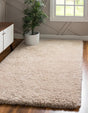 Blonde 4' 1 x 6' 1 Marilyn Monroe Opulence Shag Rectangle Area Rug Thick Soft Touch Fluffy & Plush Shaggy Pile