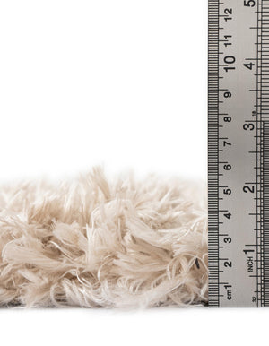 Blonde 4' 1 x 6' 1 Marilyn Monroe Opulence Shag Rectangle Area Rug Thick Soft Touch Fluffy & Plush Shaggy Pile