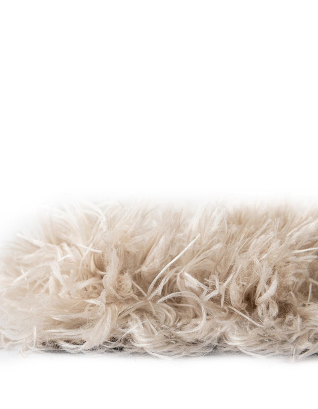 Blonde 4' 1 x 6' 1 Marilyn Monroe Opulence Shag Rectangle Area Rug Thick Soft Touch Fluffy & Plush Shaggy Pile