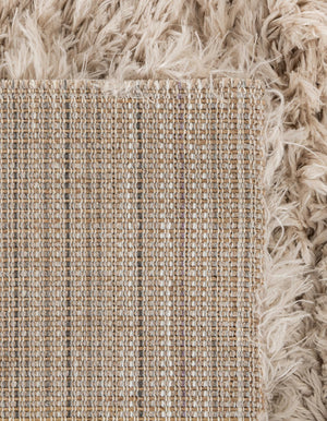 Blonde 4' 1 x 6' 1 Marilyn Monroe Opulence Shag Rectangle Area Rug Thick Soft Touch Fluffy & Plush Shaggy Pile