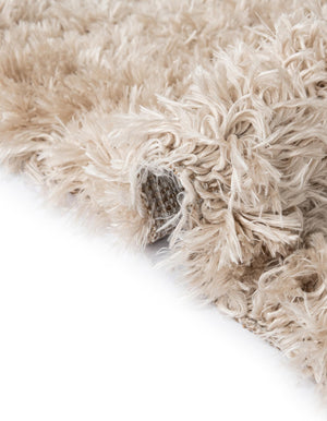 Blonde 4' 1 x 6' 1 Marilyn Monroe Opulence Shag Rectangle Area Rug Thick Soft Touch Fluffy & Plush Shaggy Pile
