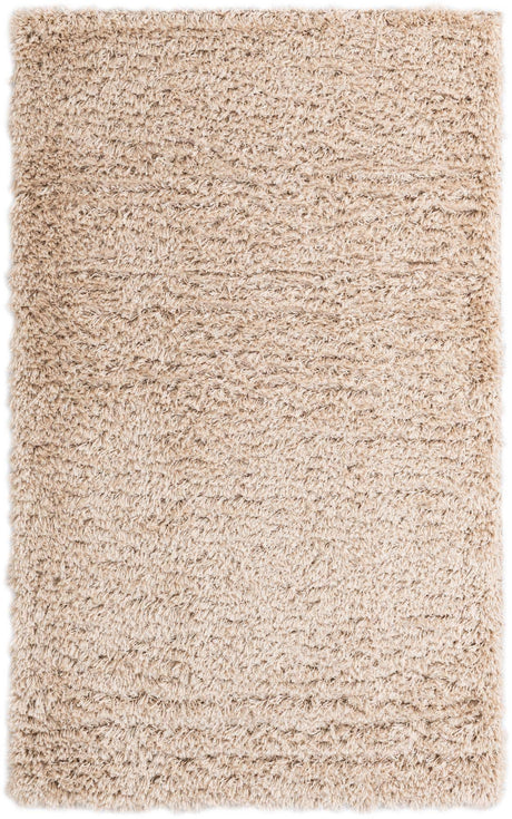 Blonde 5' 1 x 8' Marilyn Monroe Opulence Shag Rectangle Area Rug Thick Soft Touch Fluffy & Plush Shaggy Pile