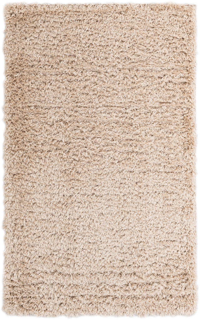 Blonde 5' 1 x 8' Marilyn Monroe Opulence Shag Rectangle Area Rug Thick Soft Touch Fluffy & Plush Shaggy Pile