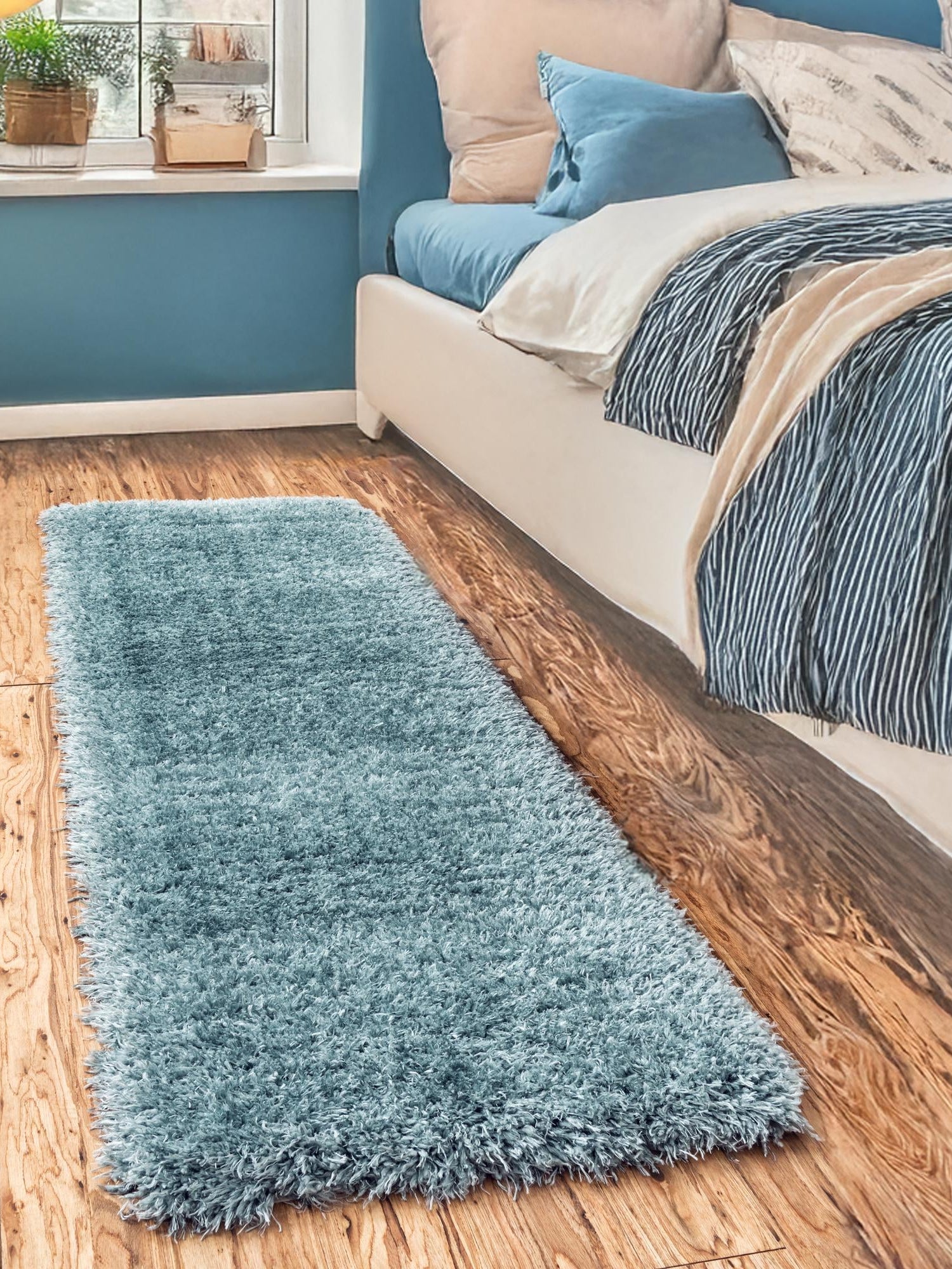 Niagara 2' x 10' Marilyn Monroe Opulence Shag Runner Area Rug Thick Soft Touch Fluffy & Plush Shaggy Pile 100% Polyester Carpet for Living, Dining, Bedroom, Office for Sale at Rug Engine