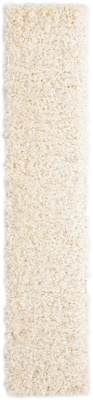 Bone 2' x 10' Marilyn Monroe Opulence Shag Runner Area Rug Thick Soft Touch Fluffy & Plush Shaggy Pile