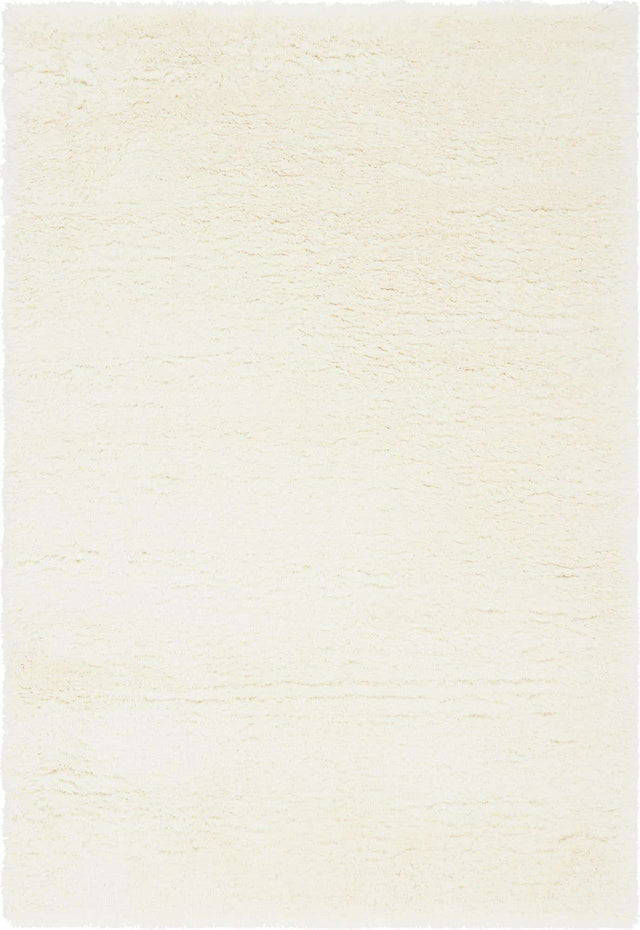 Bone 4' 1 x 6' 1 Marilyn Monroe Opulence Shag Rectangle Area Rug Thick Soft Touch Fluffy & Plush Shaggy Pile