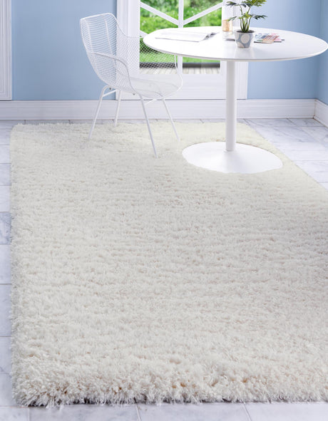 Bone 4' 1 x 6' 1 Marilyn Monroe Opulence Shag Rectangle Area Rug Thick Soft Touch Fluffy & Plush Shaggy Pile 100% Polyester Carpet for Living, Dining, Bedroom, Office for Sale at Rug Engine