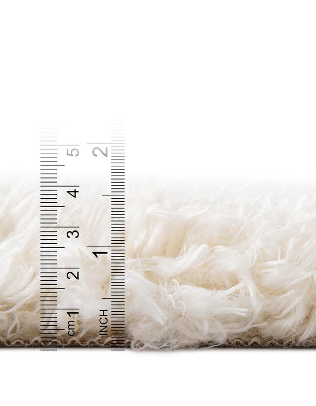 Bone 9' x 12' Marilyn Monroe Opulence Shag Rectangle Area Rug Thick Soft Touch Fluffy & Plush Shaggy Pile