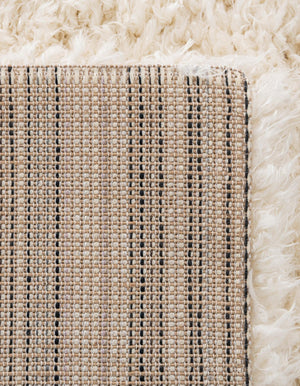 Bone 9' x 12' Marilyn Monroe Opulence Shag Rectangle Area Rug Thick Soft Touch Fluffy & Plush Shaggy Pile