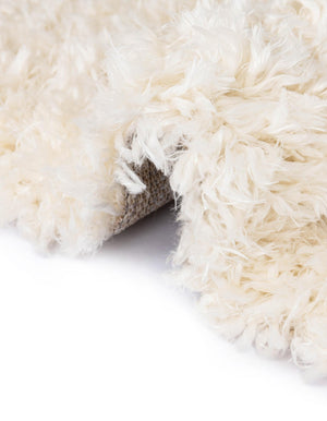 Bone 9' x 12' Marilyn Monroe Opulence Shag Rectangle Area Rug Thick Soft Touch Fluffy & Plush Shaggy Pile