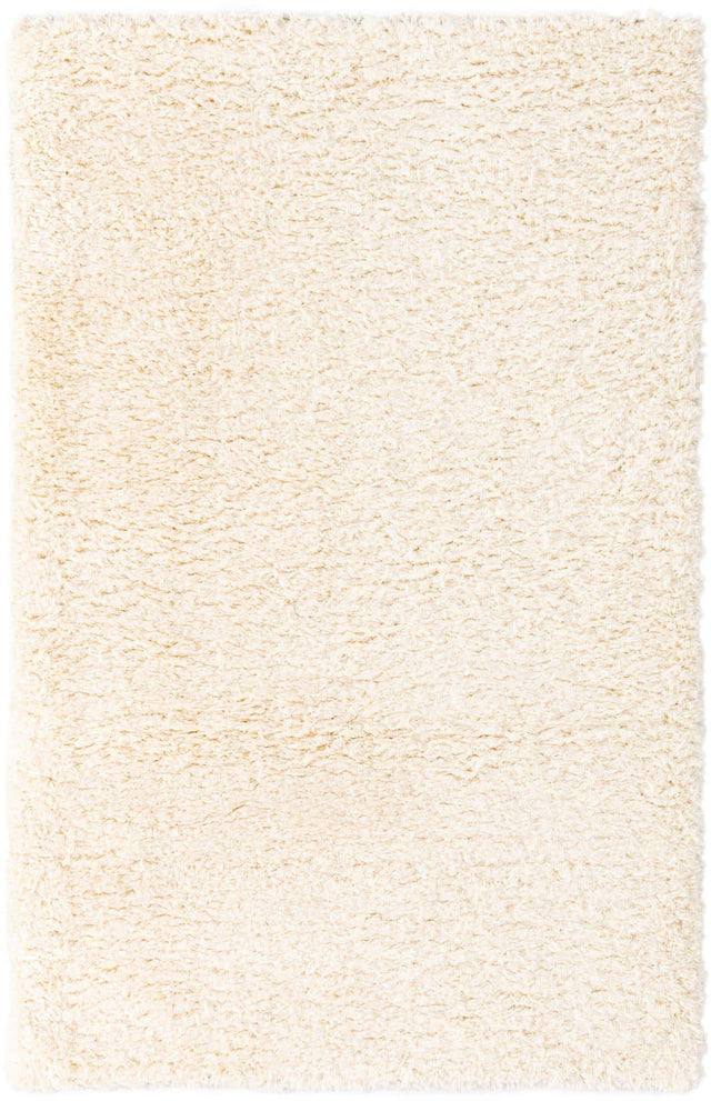 Bone 5' 1 x 8' Marilyn Monroe Opulence Shag Rectangle Area Rug Thick Soft Touch Fluffy & Plush Shaggy Pile