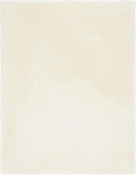 Bone 9' x 12' Marilyn Monroe Opulence Shag Rectangle Area Rug Thick Soft Touch Fluffy & Plush Shaggy Pile