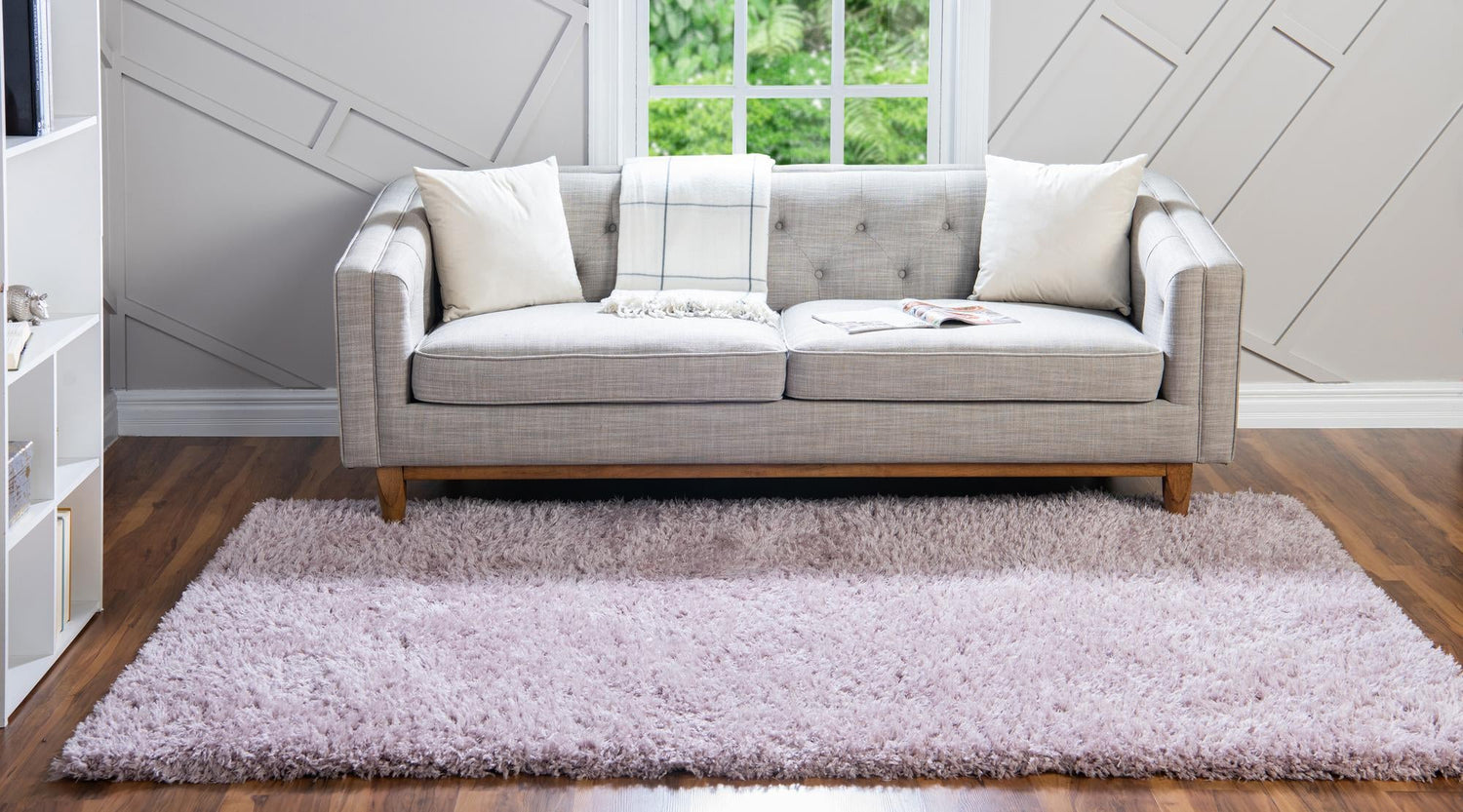 Lorelei 4' 1 x 6' 1 Marilyn Monroe Opulence Shag Rectangle Area Rug Thick Soft Touch Fluffy & Plush Shaggy Pile 100% Polyester Carpet for Living, Dining, Bedroom, Office for Sale at Rug Engine