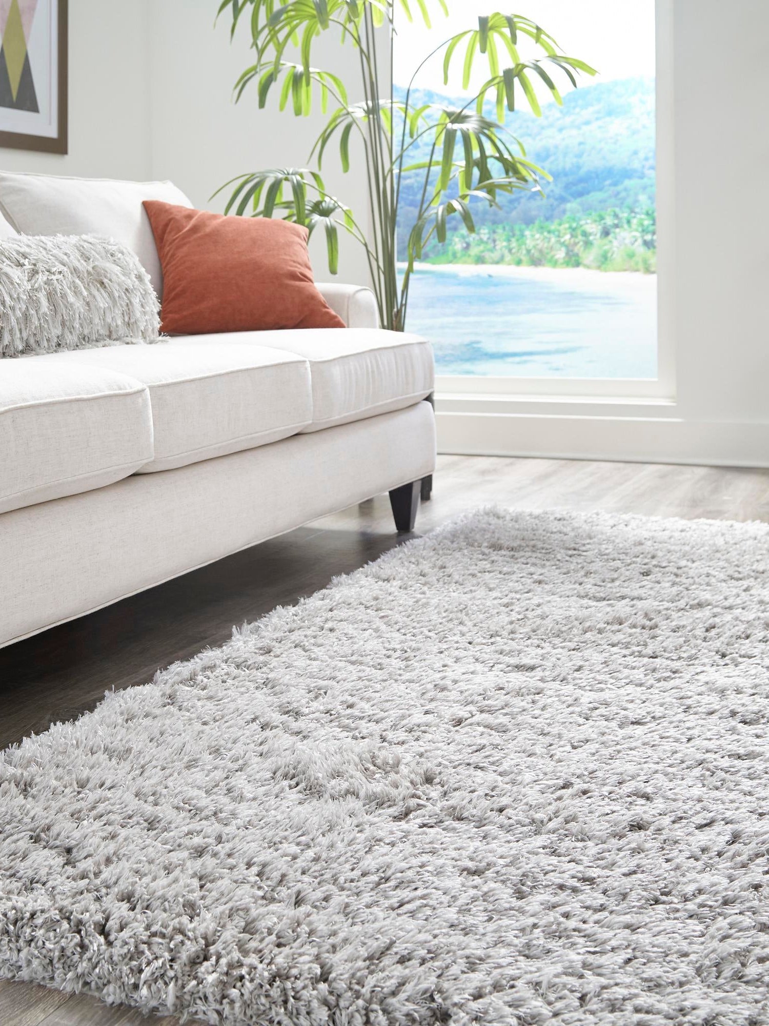 Silver Screen 5' 1 x 8' Marilyn Monroe Opulence Shag Rectangle Area Rug Thick Soft Touch Fluffy & Plush Shaggy Pile 100% Polyester Carpet for Living, Dining, Bedroom, Office for Sale at Rug Engine