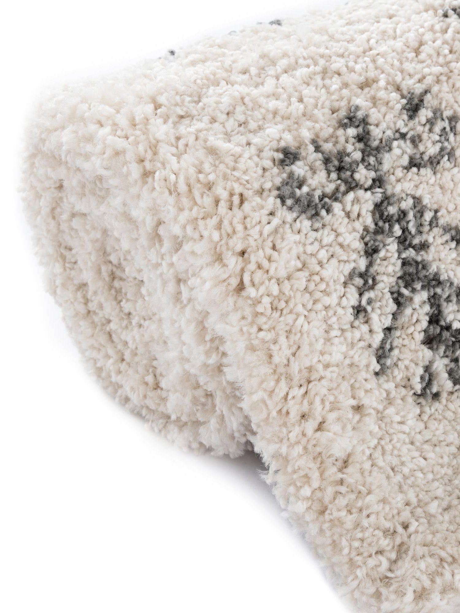 Pure Ivory 2' 7 x 6' 1 Rabat Shag Runner Area Rug Thick Soft Touch Fluffy & Plush Shaggy Pile