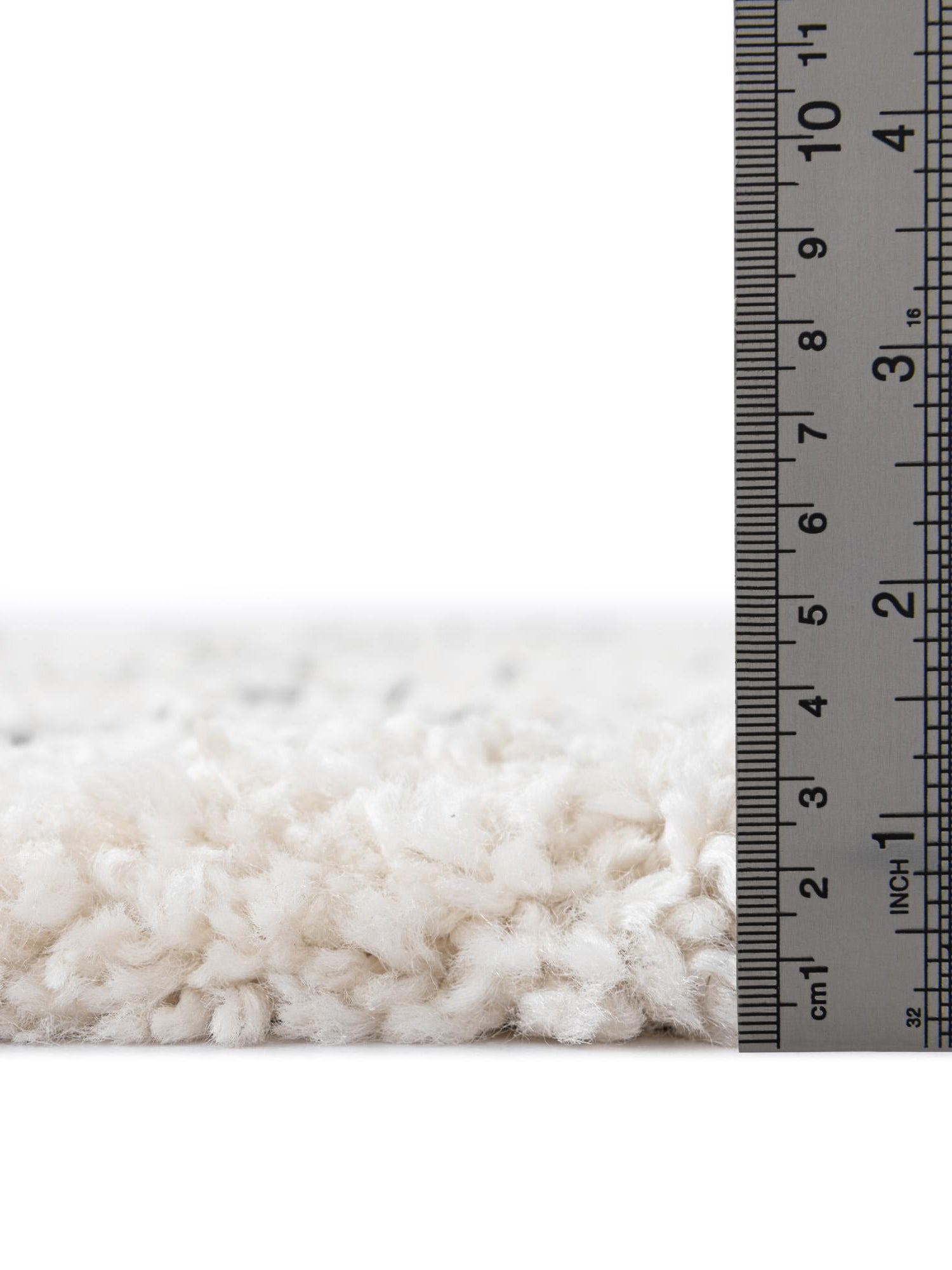 Pure Ivory 5' 1 x 8' Rabat Shag Rectangle Area Rug Thick Soft Touch Fluffy & Plush Shaggy Pile