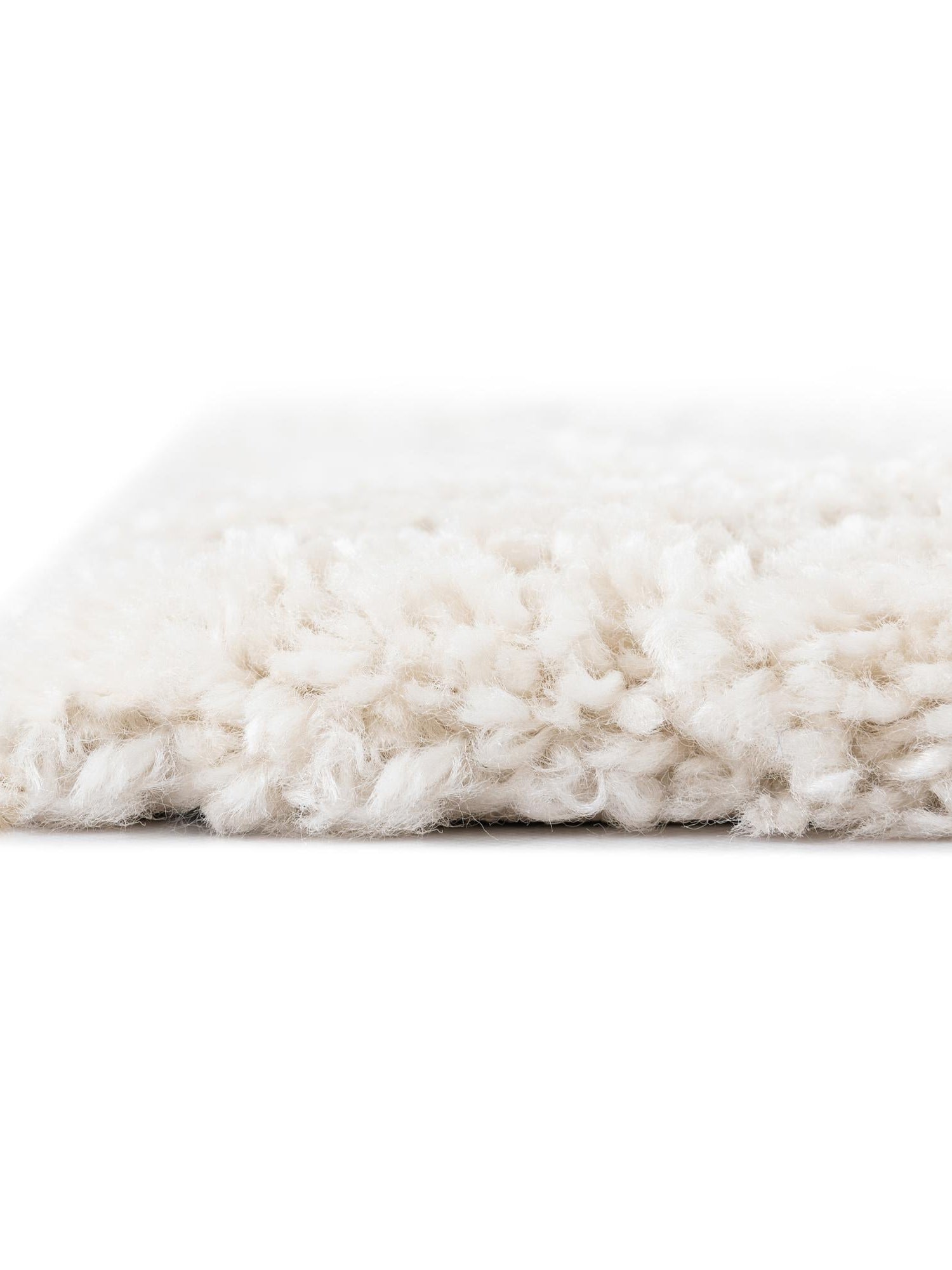 Pure Ivory 5' 1 x 8' Rabat Shag Rectangle Area Rug Thick Soft Touch Fluffy & Plush Shaggy Pile