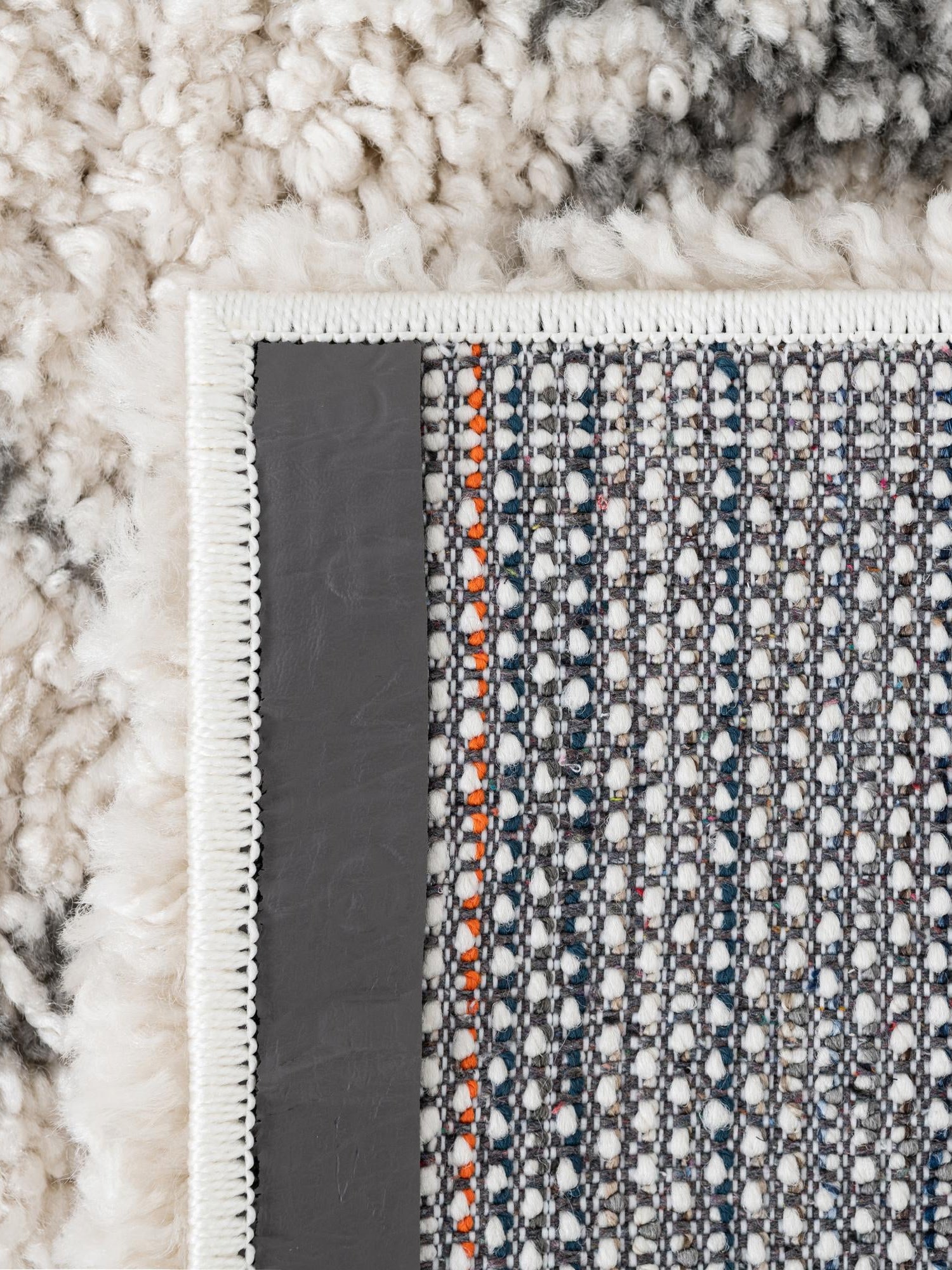 Pure Ivory 4' 1 x 6' 1 Rabat Shag Rectangle Area Rug Thick Soft Touch Fluffy & Plush Shaggy Pile