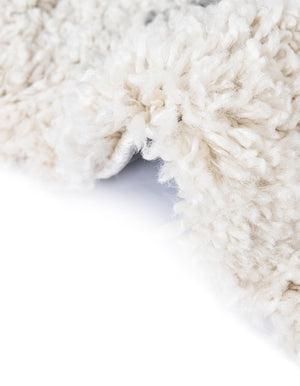Pure Ivory 4' 1 x 6' 1 Rabat Shag Rectangle Area Rug Thick Soft Touch Fluffy & Plush Shaggy Pile