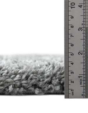 Gray 2' 7 x 6' 1 Rabat Shag Runner Area Rug Thick Soft Touch Fluffy & Plush Shaggy Pile