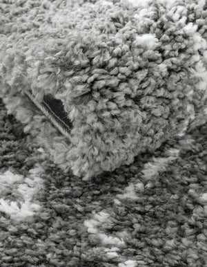 Gray 2' 7 x 6' 1 Rabat Shag Runner Area Rug Thick Soft Touch Fluffy & Plush Shaggy Pile