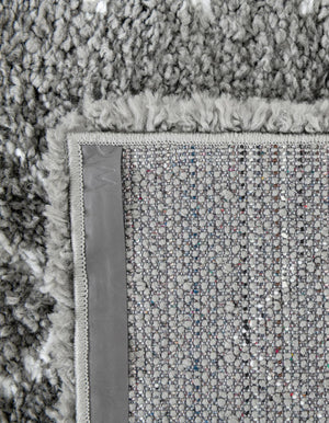 Gray 2' 7 x 6' 1 Rabat Shag Runner Area Rug Thick Soft Touch Fluffy & Plush Shaggy Pile