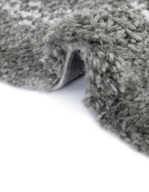 Gray 2' 7 x 6' 1 Rabat Shag Runner Area Rug Thick Soft Touch Fluffy & Plush Shaggy Pile