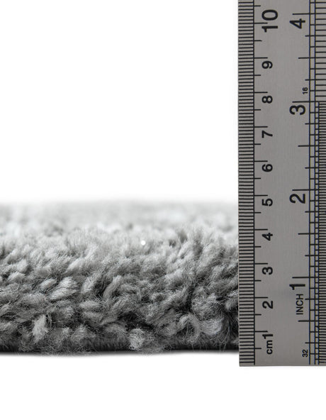 Gray 5' 1 x 8' Rabat Shag Rectangle Area Rug Thick Soft Touch Fluffy & Plush Shaggy Pile Durable Geometric Carpet for Luxury Interior Design for Sale at Rug Engine