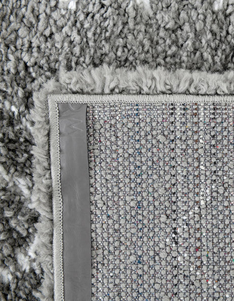 Gray 5' 1 x 8' Rabat Shag Rectangle Area Rug Thick Soft Touch Fluffy & Plush Shaggy Pile Durable Geometric Carpet for Luxury Interior Design for Sale at Rug Engine