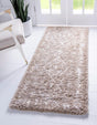 Taupe 2' 7 x 10' Rabat Shag Runner Area Rug Thick Soft Touch Fluffy & Plush Shaggy Pile