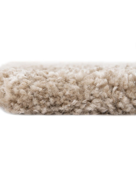 Taupe 8' x 8' Rabat Shag Square Area Rug Thick Soft Touch Fluffy & Plush Shaggy Pile Durable Geometric Carpet for Luxury Interior Design for Sale at Rug Engine