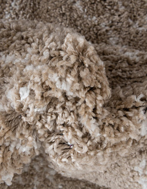 Taupe 8' x 8' Rabat Shag Square Area Rug Thick Soft Touch Fluffy & Plush Shaggy Pile