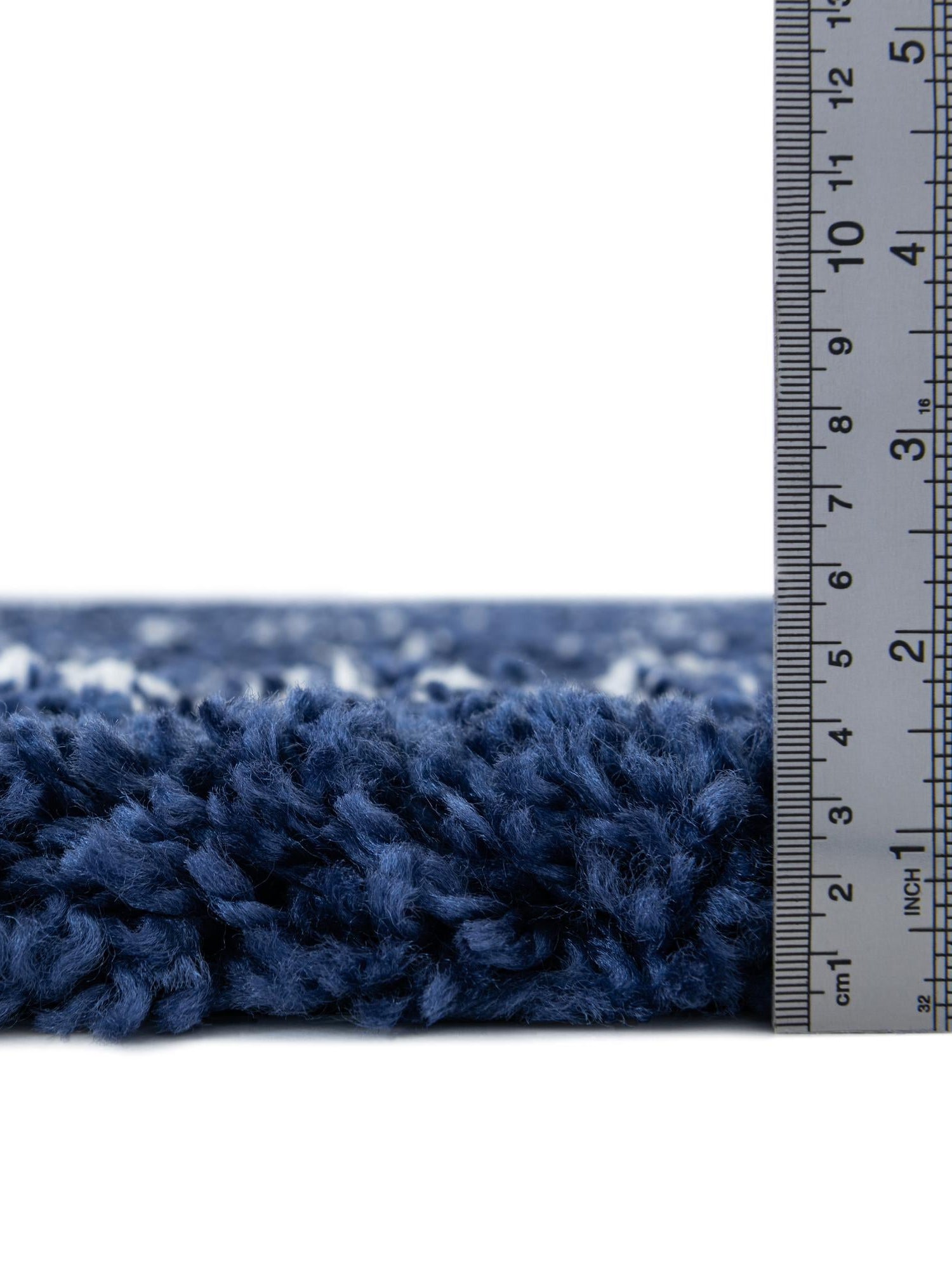 Navy Blue 5' 1 x 8' Rabat Shag Rectangle Area Rug Thick Soft Touch Fluffy & Plush Shaggy Pile Durable Geometric Carpet for Luxury Interior Design for Sale at Rug Engine