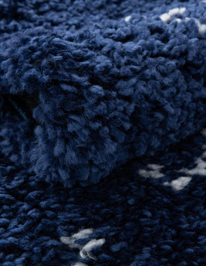 Navy Blue 4' 1 x 6' 1 Rabat Shag Rectangle Area Rug Thick Soft Touch Fluffy & Plush Shaggy Pile