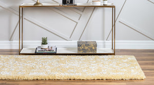 Yellow 2' 7 x 10' Rabat Shag Runner Area Rug Thick Soft Touch Fluffy & Plush Shaggy Pile