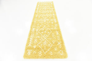 Yellow 2' 7 x 10' Rabat Shag Runner Area Rug Thick Soft Touch Fluffy & Plush Shaggy Pile