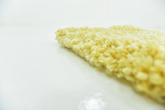 Yellow 8' x 8' Rabat Shag Square Area Rug Thick Soft Touch Fluffy & Plush Shaggy Pile