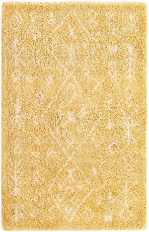 Yellow 5' 1 x 8' Rabat Shag Rectangle Area Rug Thick Soft Touch Fluffy & Plush Shaggy Pile